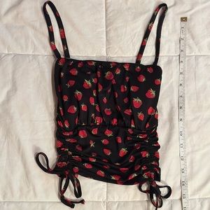 (Size: medium) black with strawberries. Cute and summery